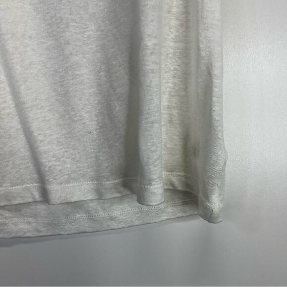 Paige Giulia Eyelet Flutter Sleeve Linen top white - XL - Picture 5 of 12